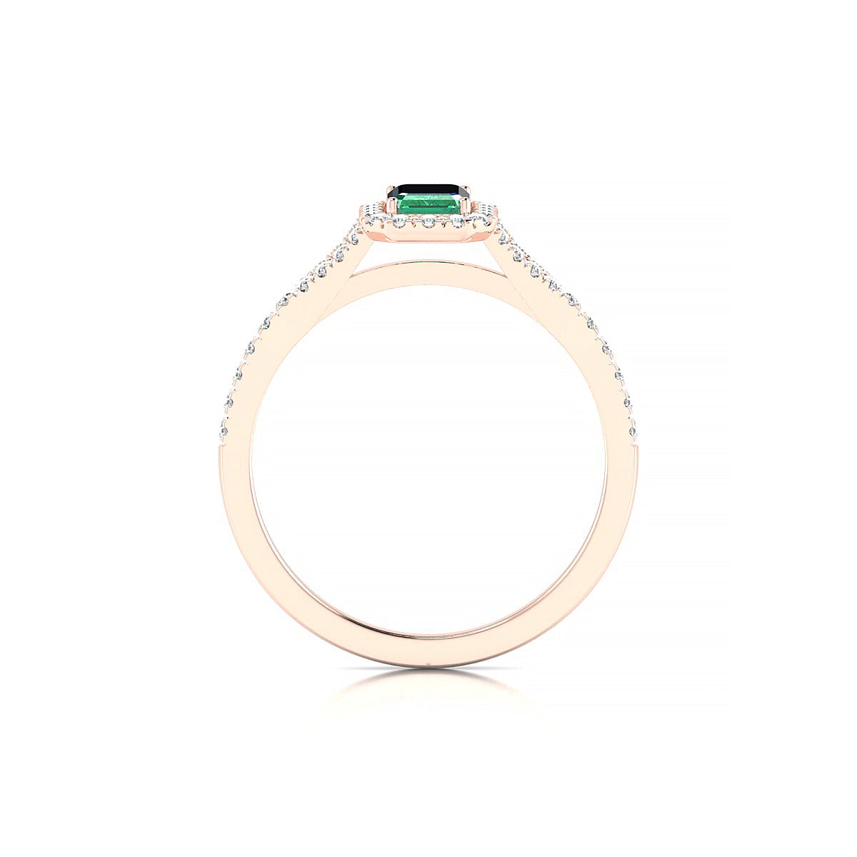 Dream | 18k Rose Gold 6 x 4 mm Emerald Emerald Ring