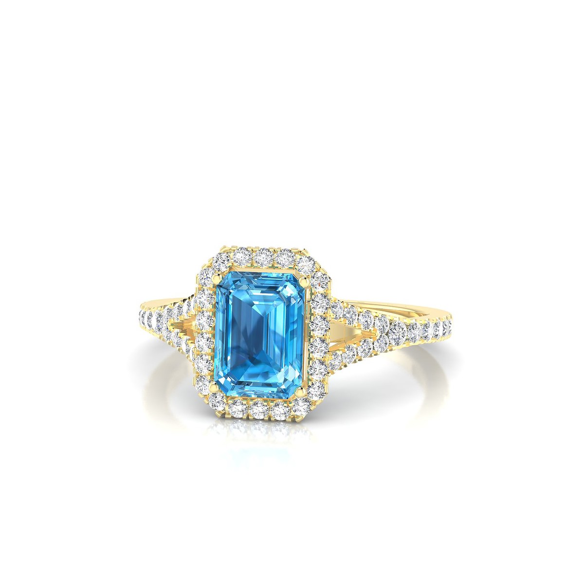 Dream | 18k Yellow Gold 7 x 5 mm Emerald Topaz Ring