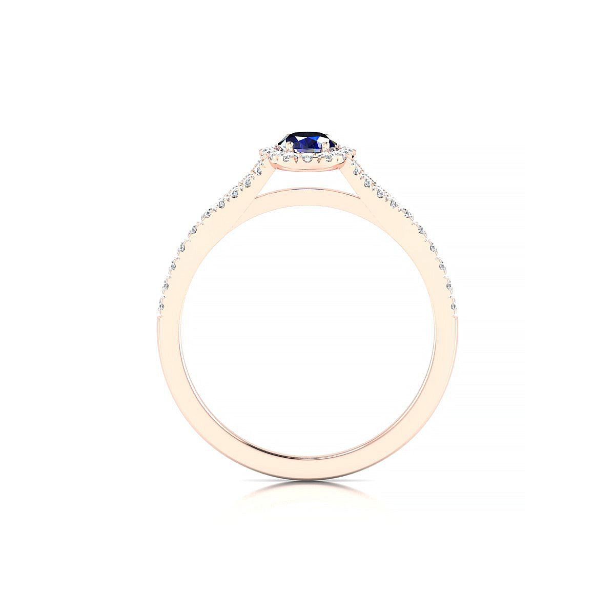 Dream | 18k Rose Gold 6 x 4 mm Oval Sapphire Ring