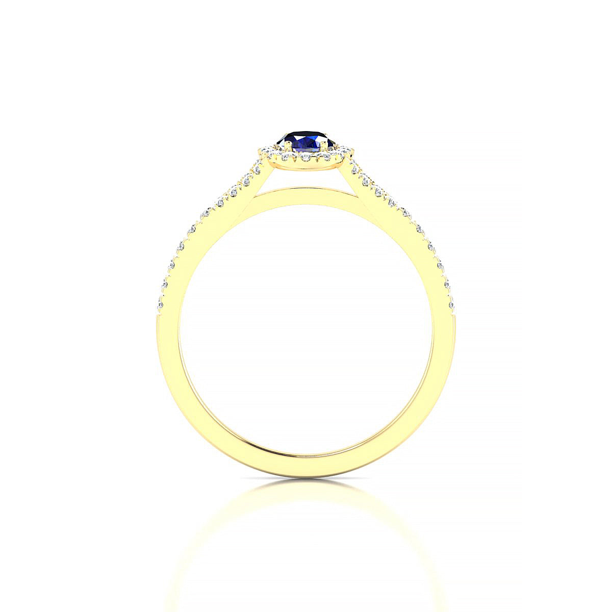 Dream | 18k Yellow Gold 6 x 4 mm Oval Sapphire Ring