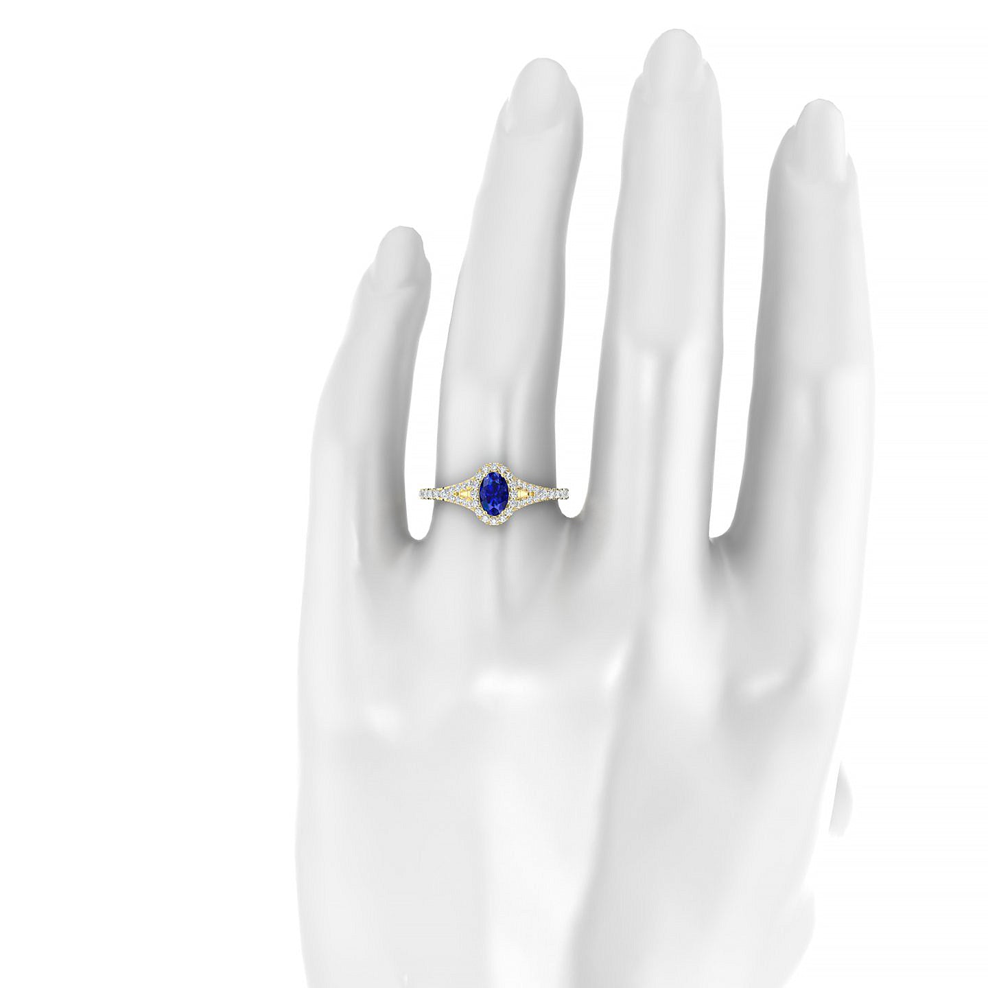 Dream | 18k Yellow Gold 6 x 4 mm Oval Sapphire Ring