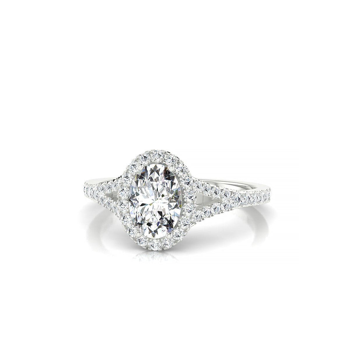 Dream | 18k White Gold 7 x 5 mm Oval Diamond Ring