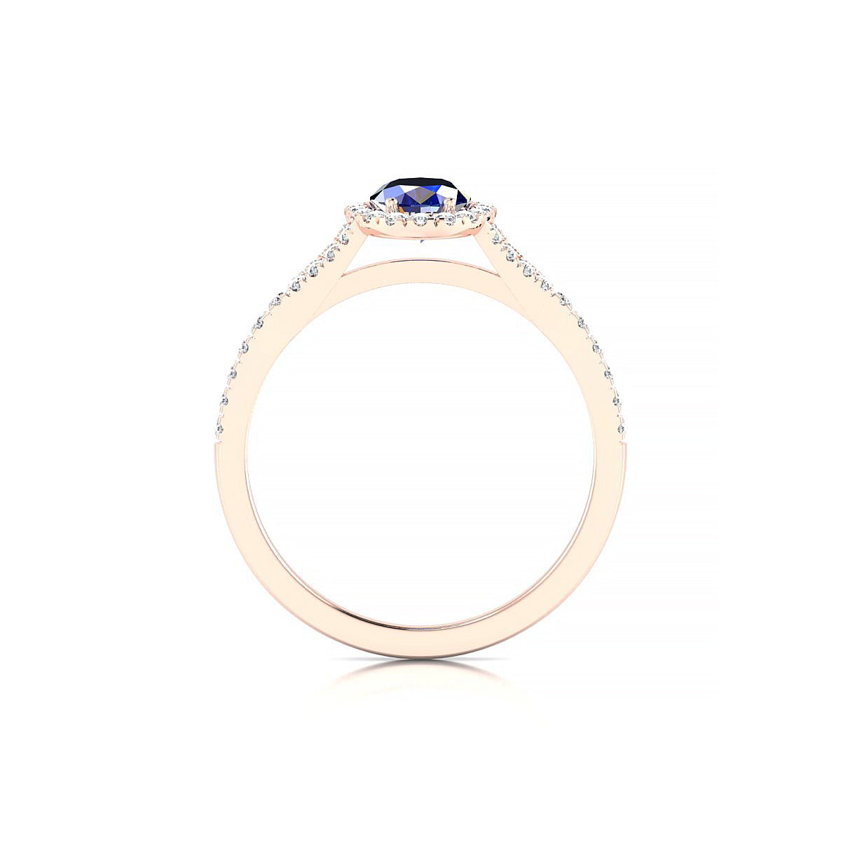 Dream | 18k Rose Gold 7 x 5 mm Oval Sapphire Ring