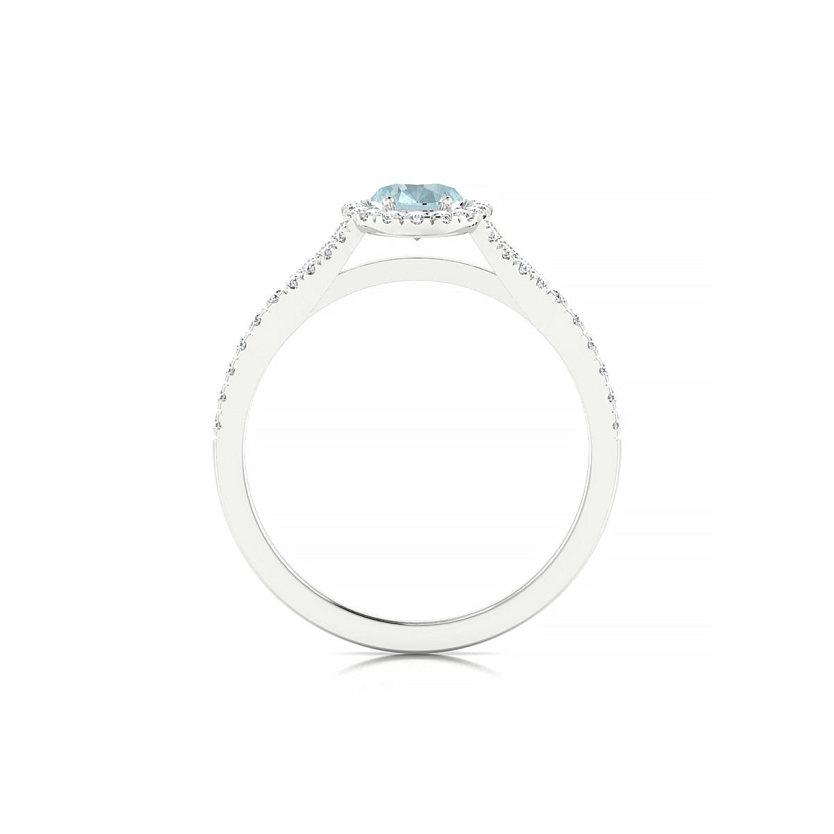Dream | 18k White Gold 7 x 5 mm Oval Aquamarine Ring