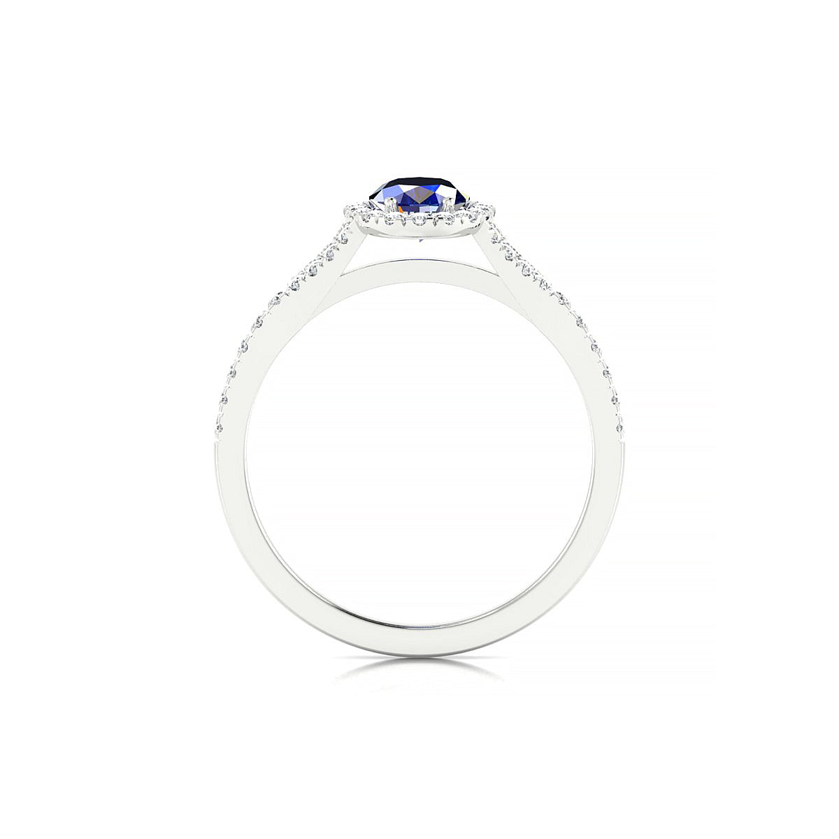 Dream | 18k White Gold 7 x 5 mm Oval Sapphire Ring