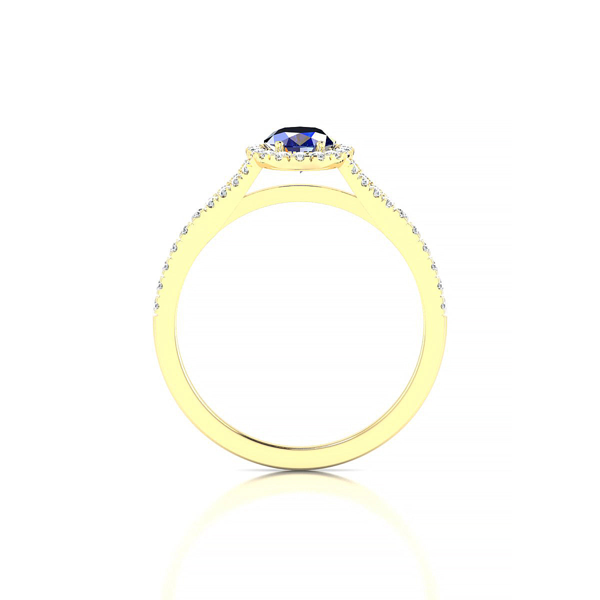 Dream | 18k Yellow Gold 7 x 5 mm Oval Sapphire Ring