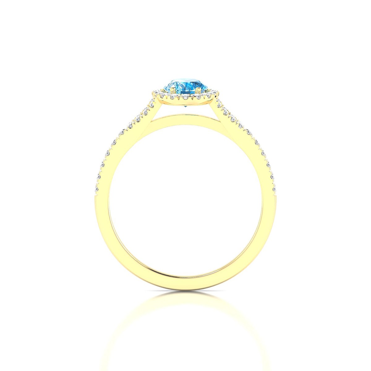 Dream | 18k Yellow Gold 7 x 5 mm Oval Topaz Ring