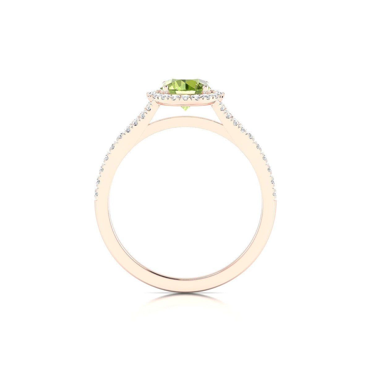 Dream | 18k Rose Gold 6 mm Round Peridot Ring