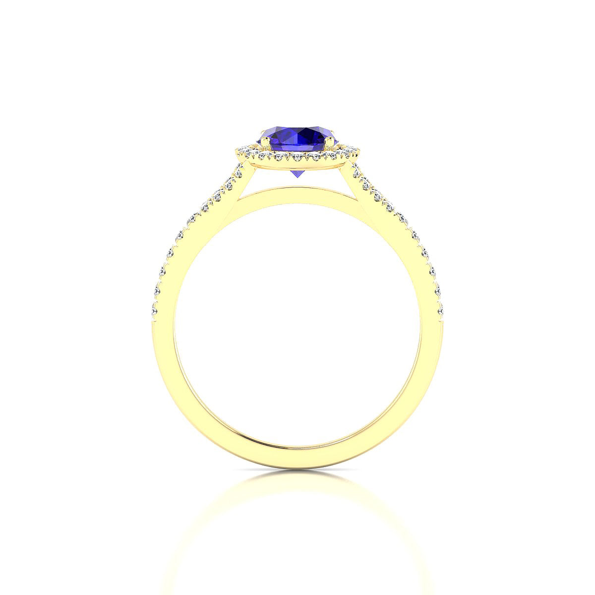 Dream | 18k Yellow Gold 6 mm Round Tanzanite Ring