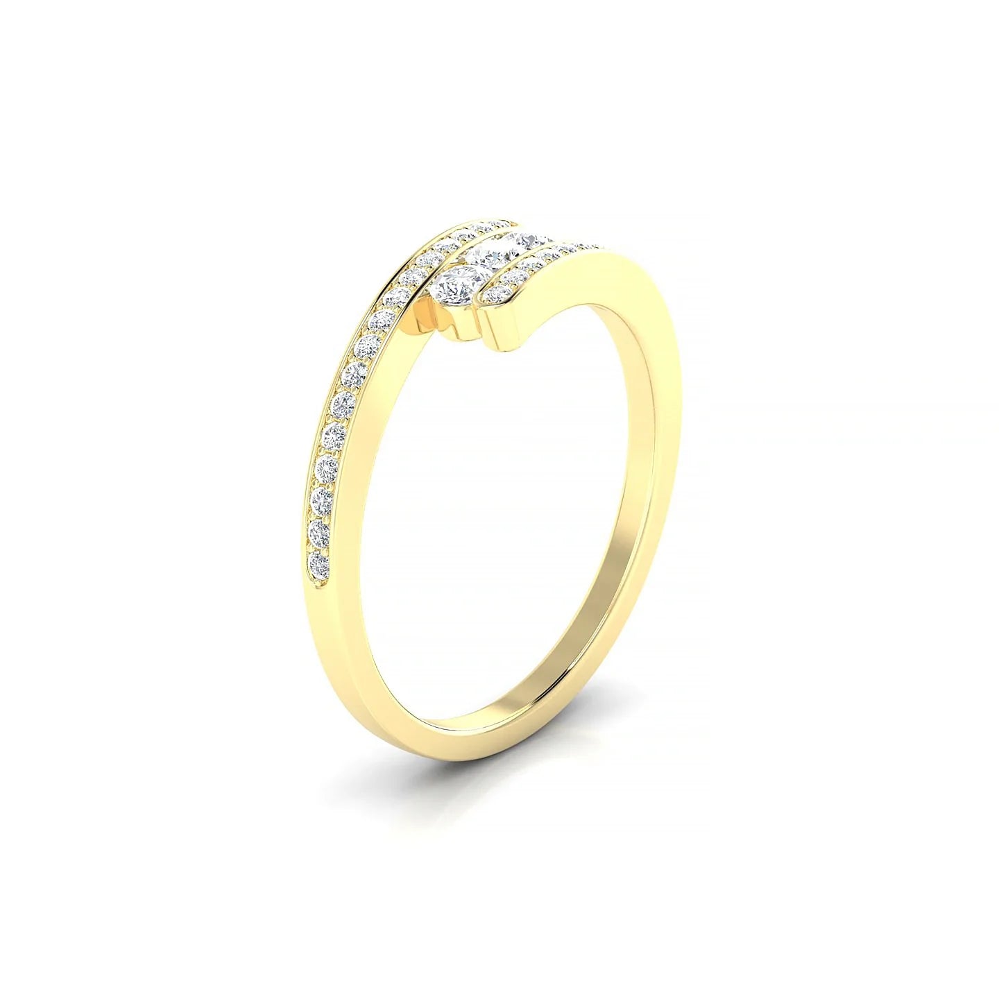 Drift | 18k Yellow Gold 2.5 mm Round Diamond Ring