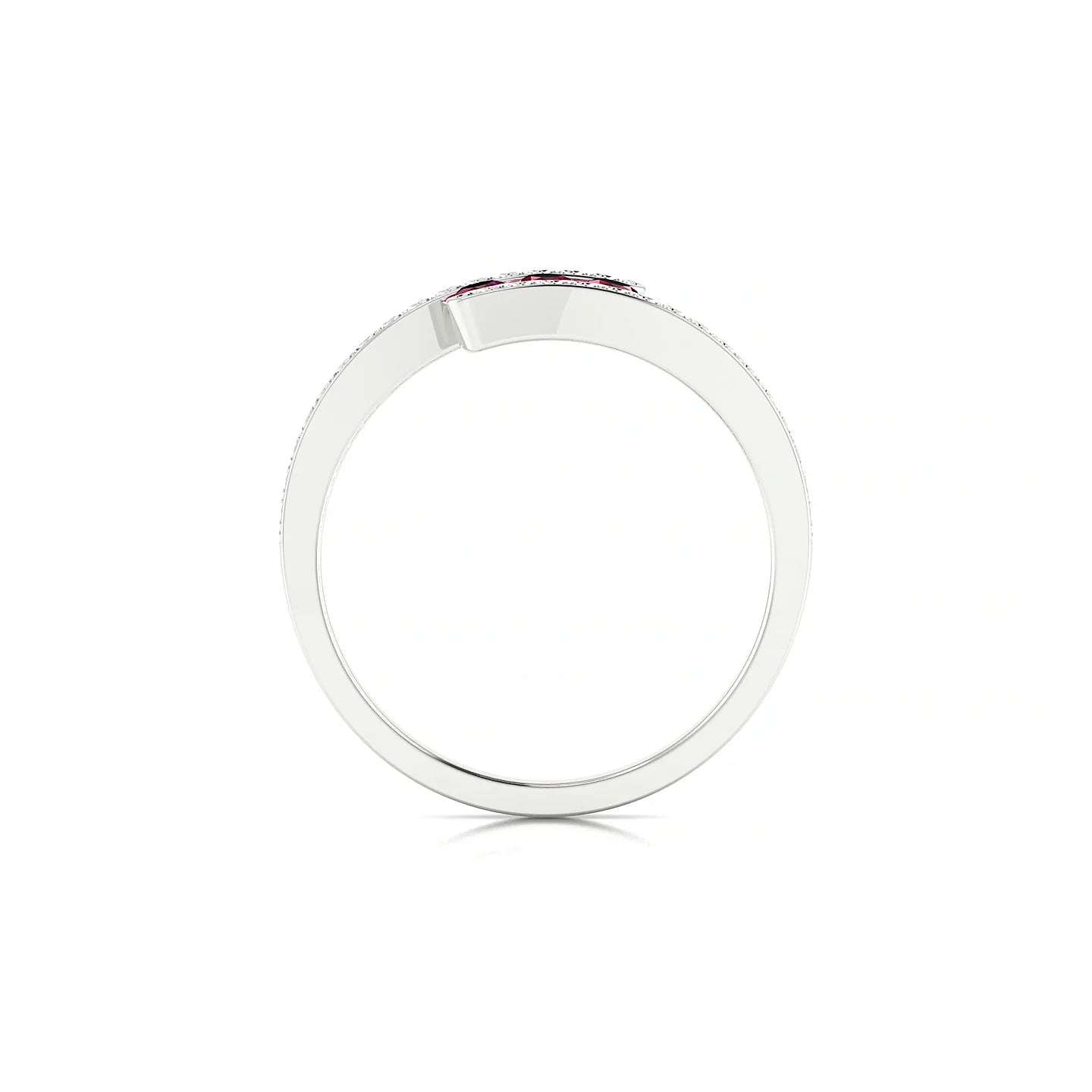 Drift | 18k White Gold 2.5 mm Round Ruby Ring
