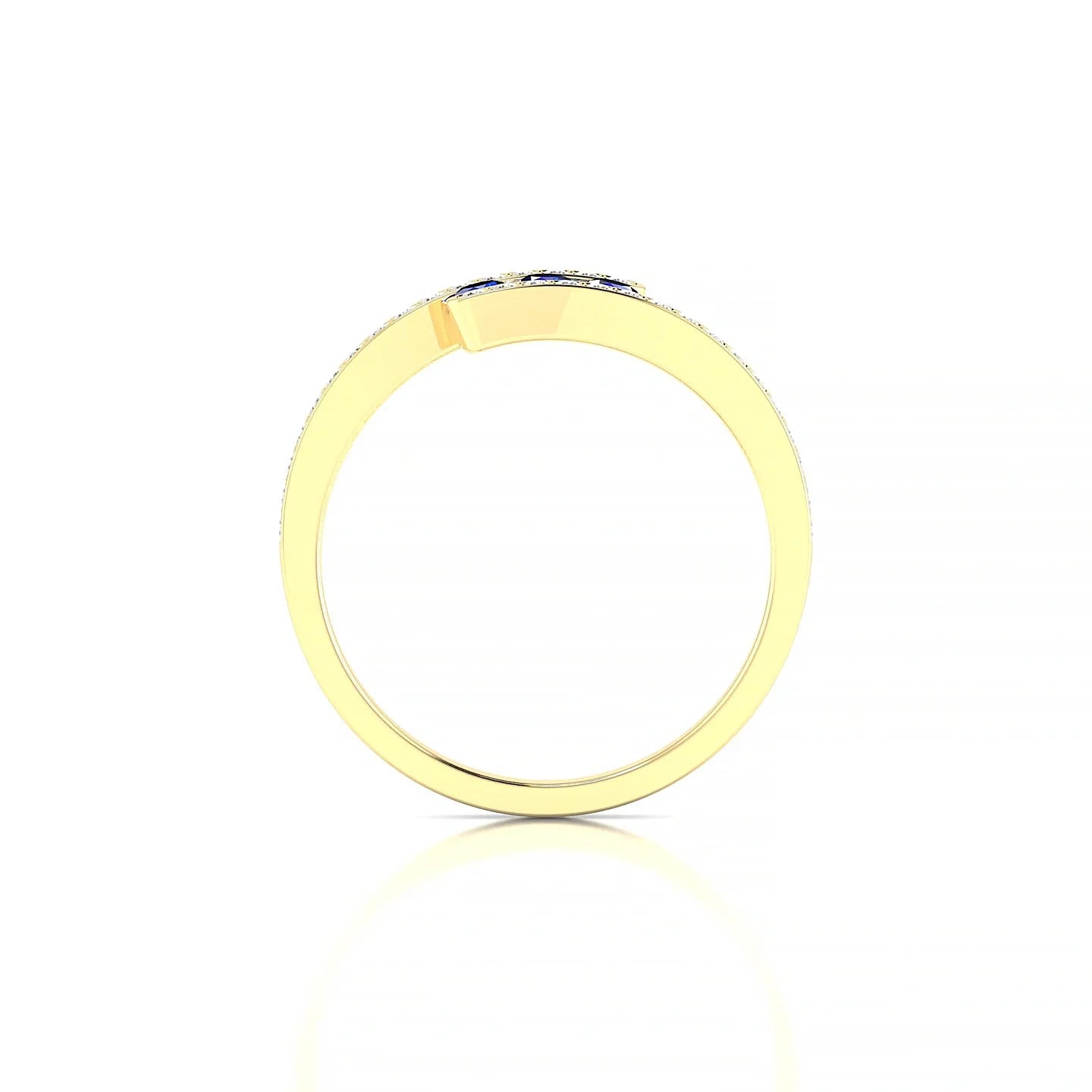 Drift | 18k Yellow Gold 2.5 mm Round Sapphire Ring