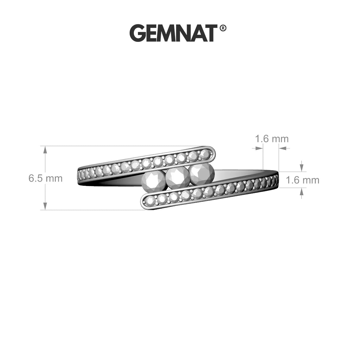 Drift | 18k White Gold 2.5 mm Round Diamond Ring