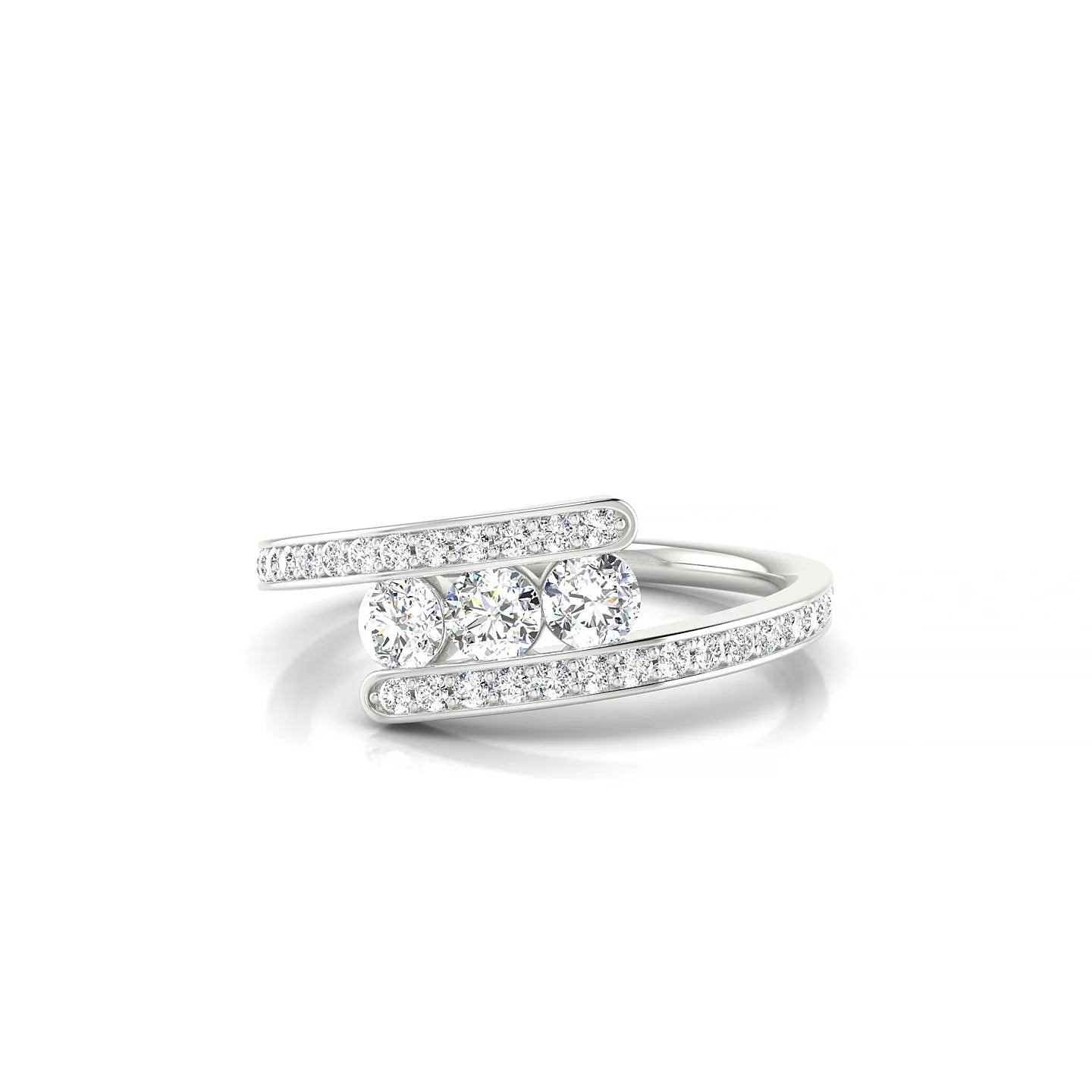 Drift | 18k White Gold 3 mm Round Diamond Ring