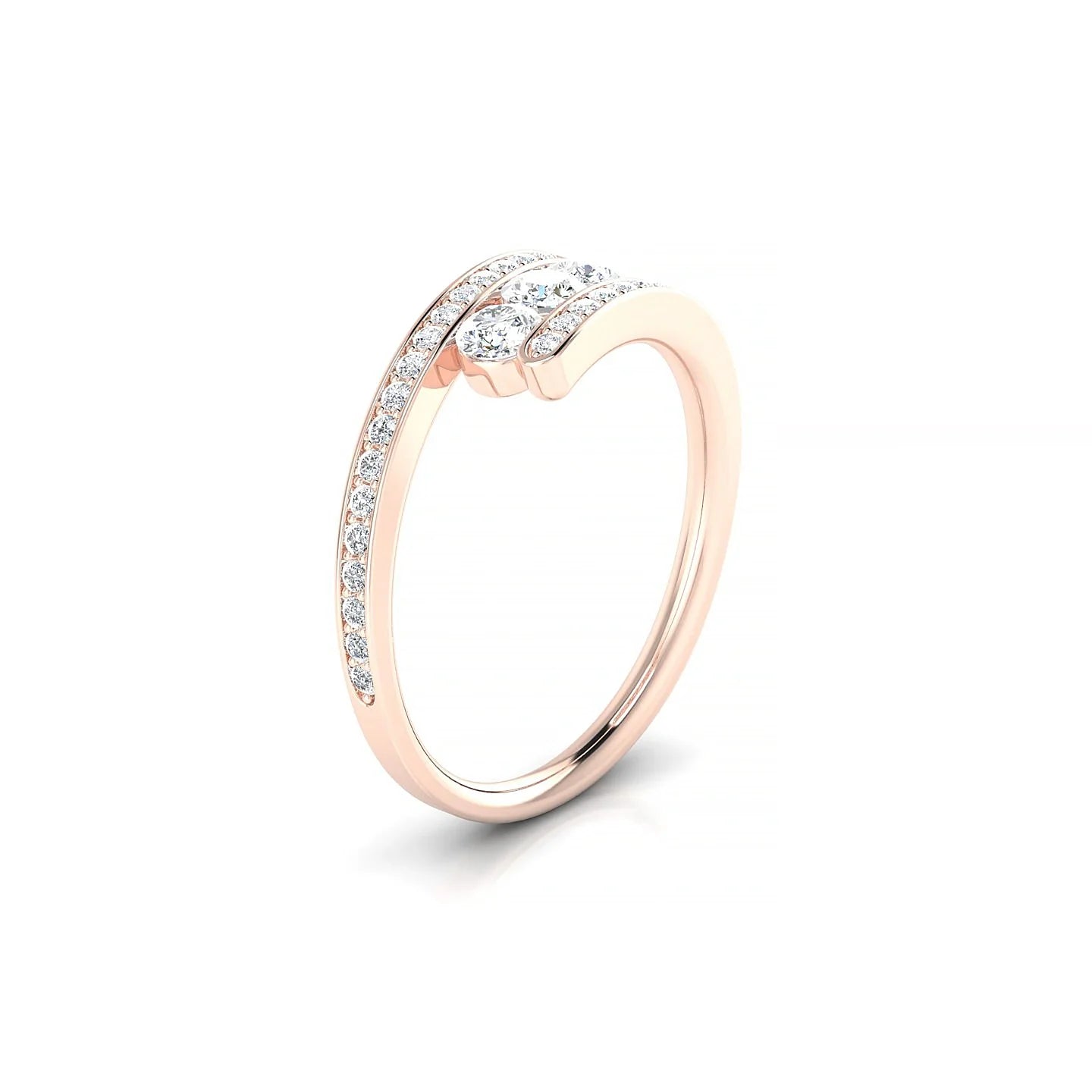 Drift | 18k Rose Gold 3 mm Round Diamond Ring