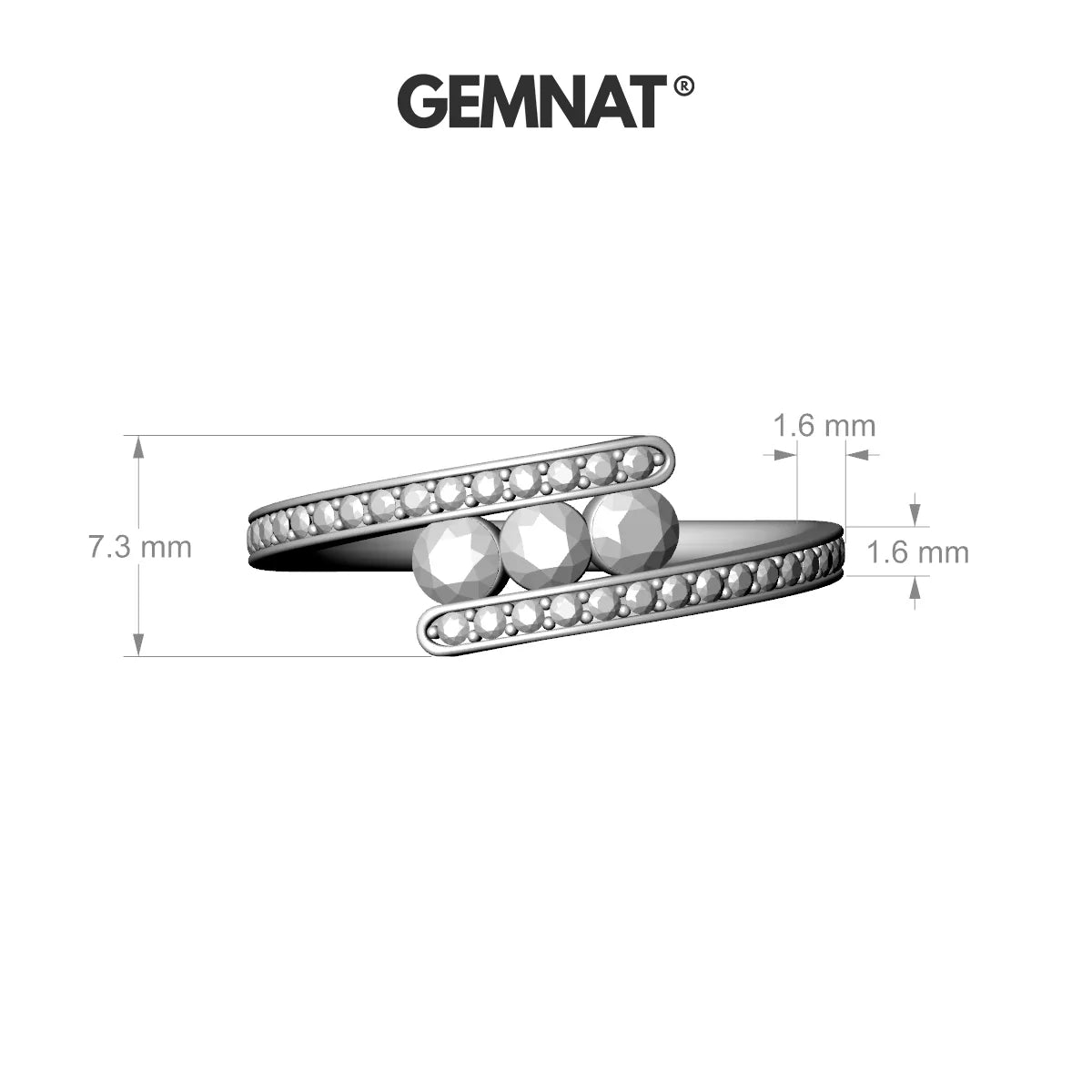 Drift | 18k Rose Gold 3 mm Round Black Diamond Ring