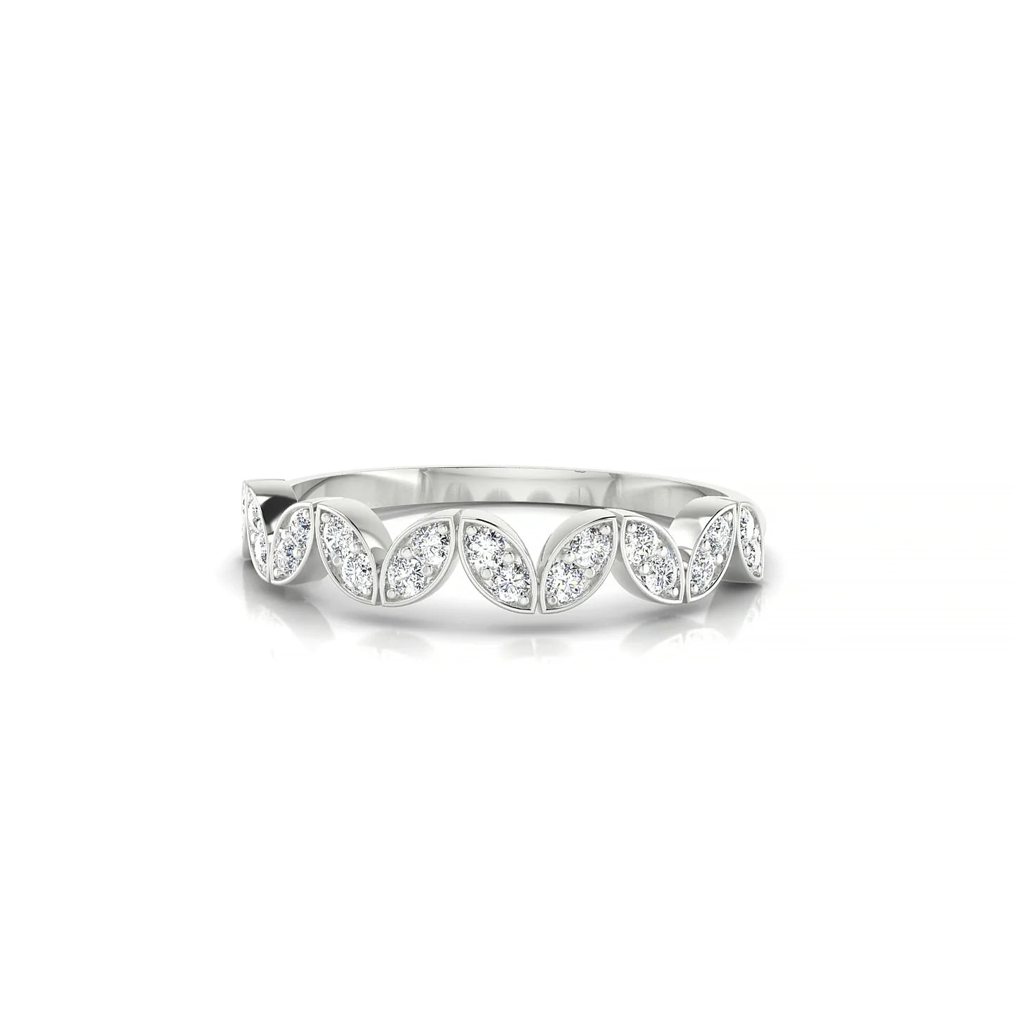 Echo | 18k White Gold 1.3 mm Round Diamond Ring