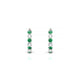 Eden | Boucles d'oreilles Créoles Émeraude & Diamant Rond