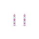 Eden | Boucles d'oreilles Créoles Saphir Rose & Diamant Rond