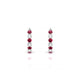 Eden | Round Ruby & Diamond Hoop Earrings