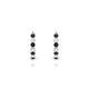 Eden | Boucles d'oreilles Créoles Diamant Noir & Diamant Rond