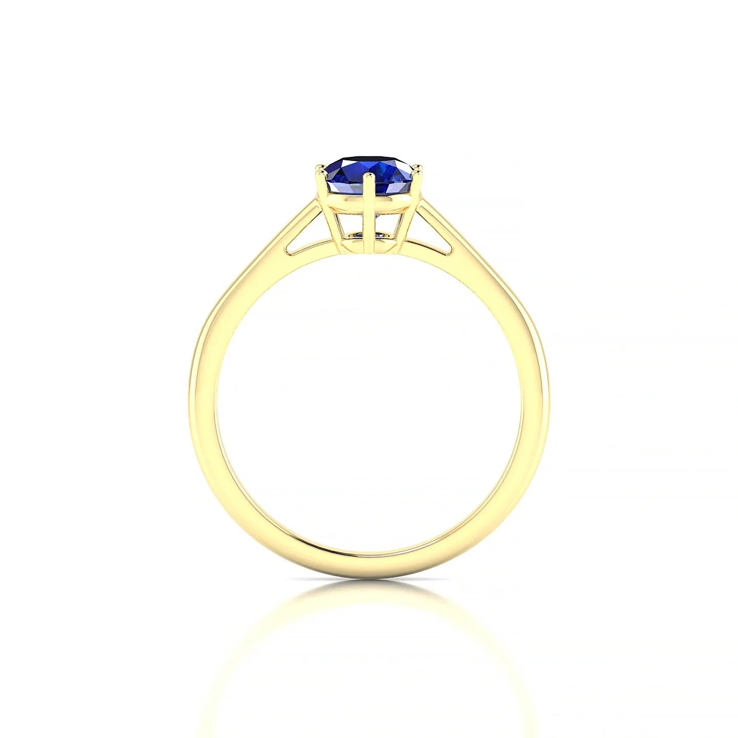 Ember | 18k Yellow Gold 6 mm Round Sapphire Ring
