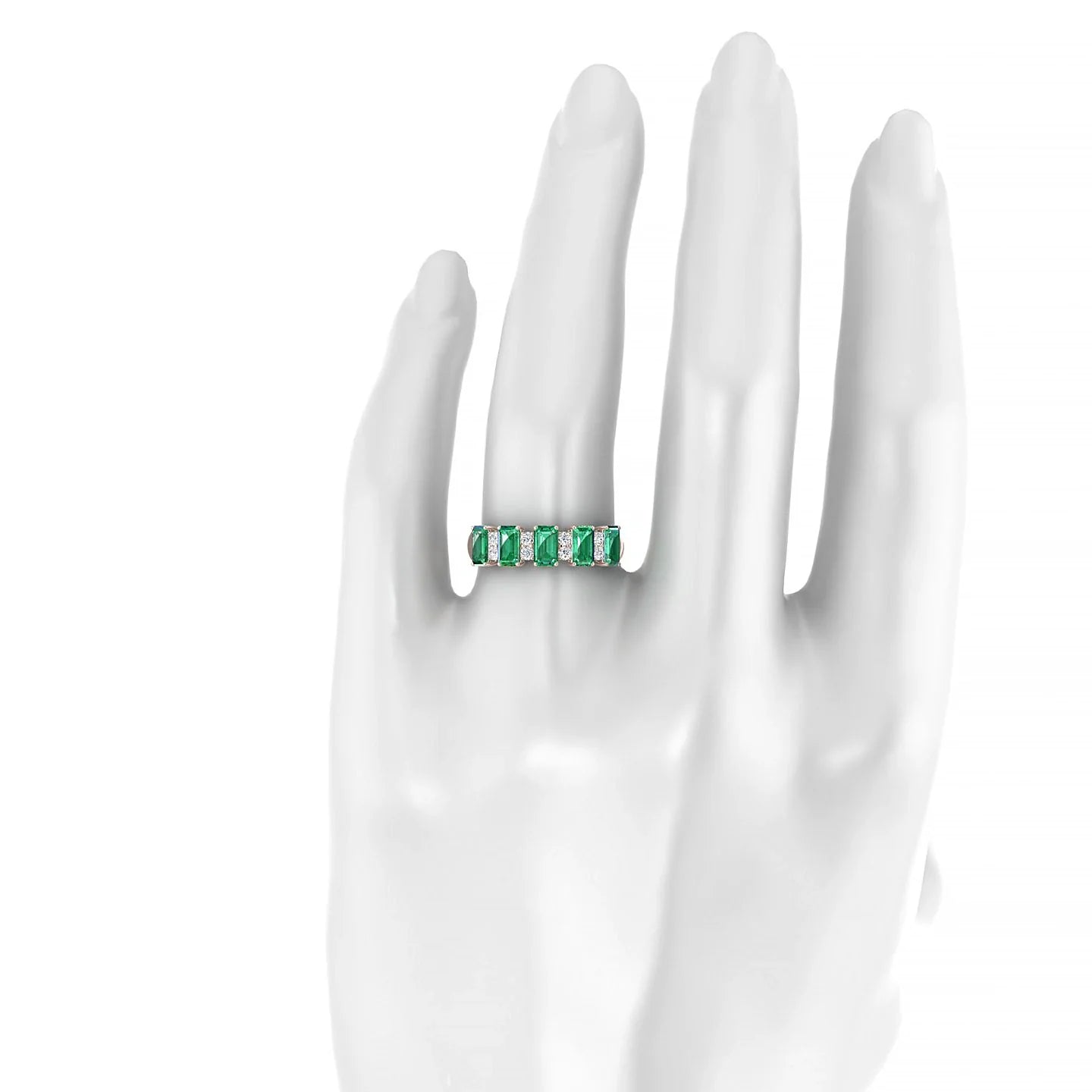 Eminence | 18k Rose Gold 5 x 3 mm Emerald Emerald Ring