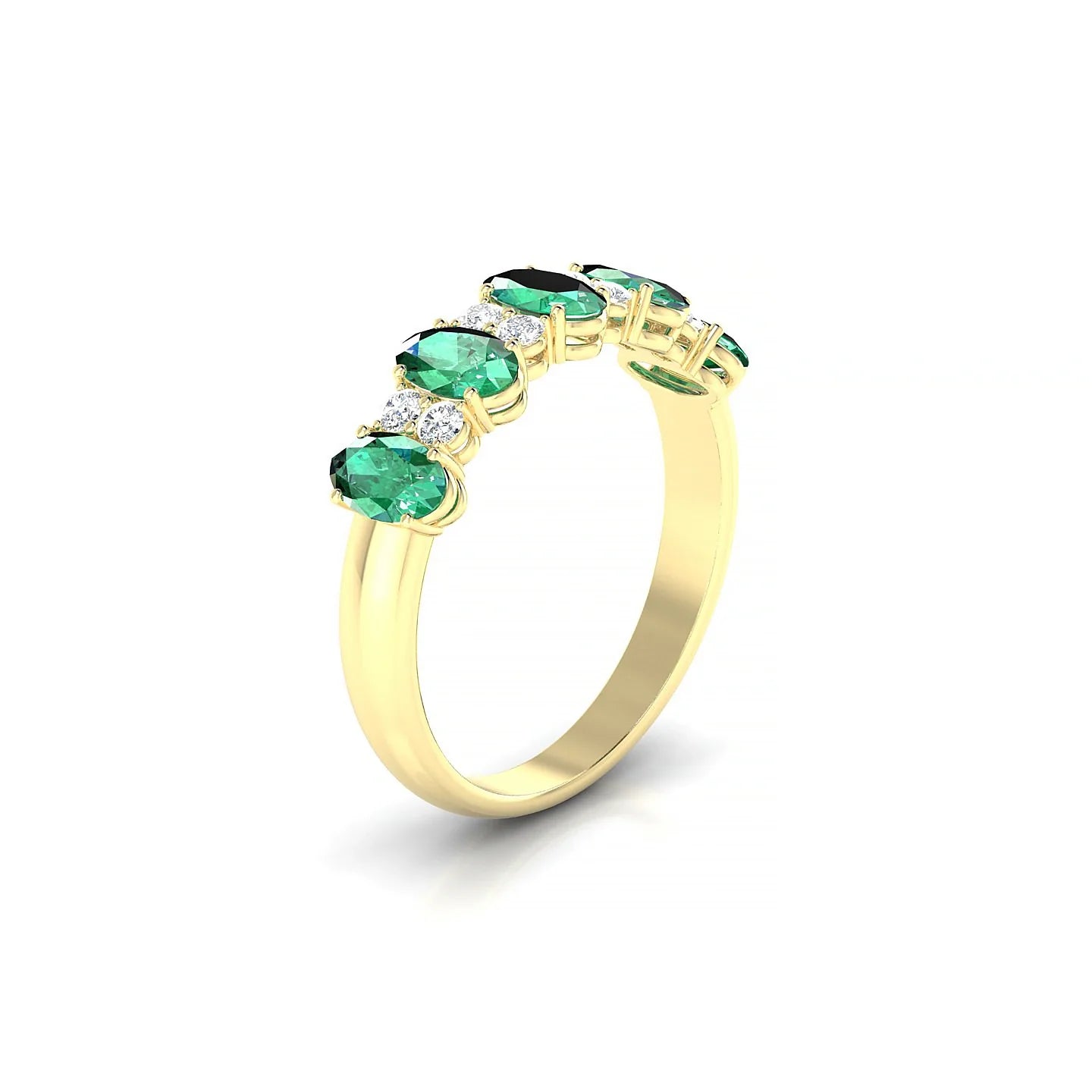 Eminence | 18k Yellow Gold 5 x 3 mm Oval Emerald Ring