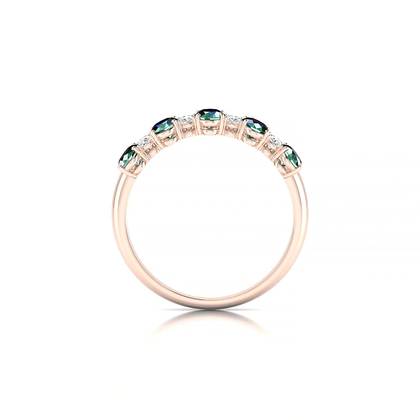 Eminence | 18k Rose Gold 5 x 3 mm Oval Emerald Ring