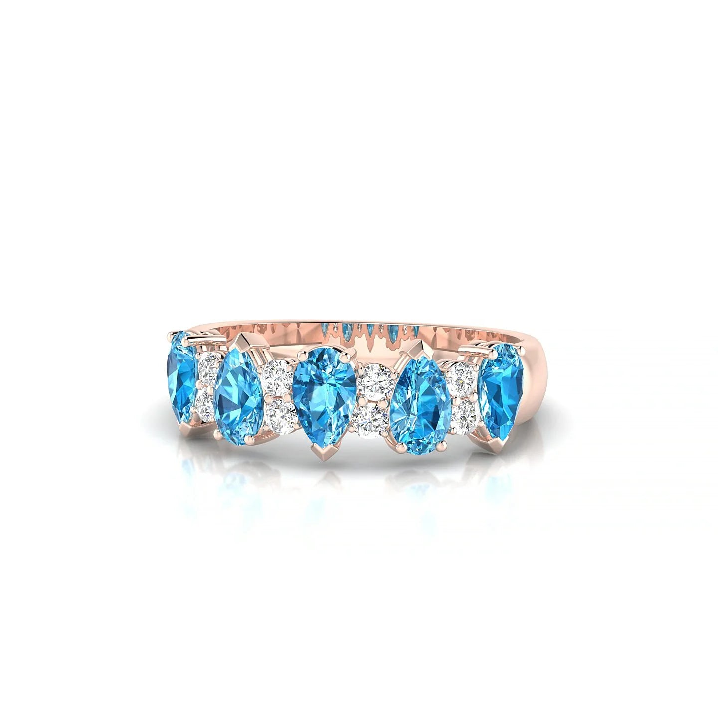 Eminence | 18k Rose Gold 5 x 3 mm Pear Topaz Ring