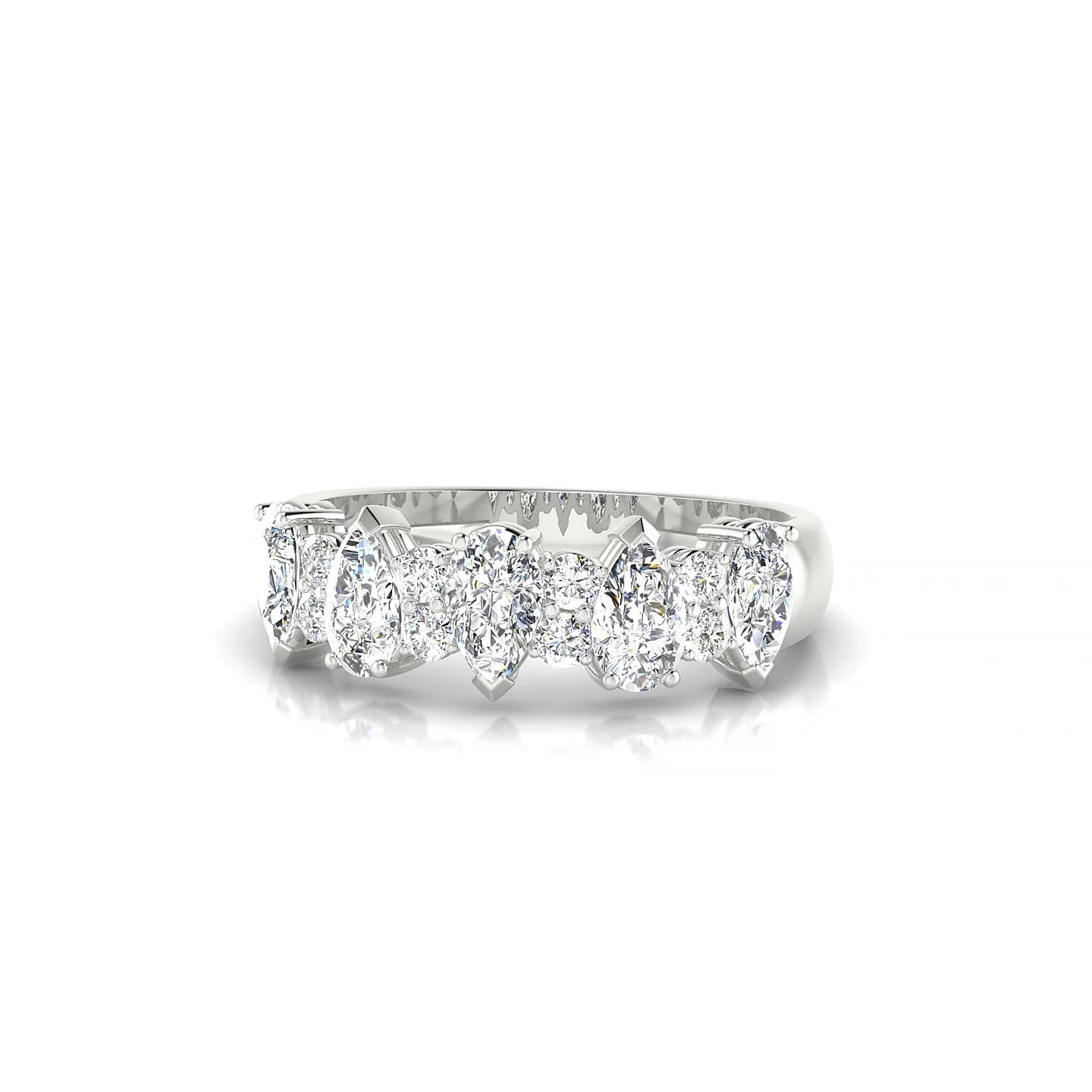 Eminence | 18k White Gold 5 x 3 mm Pear Diamond Ring