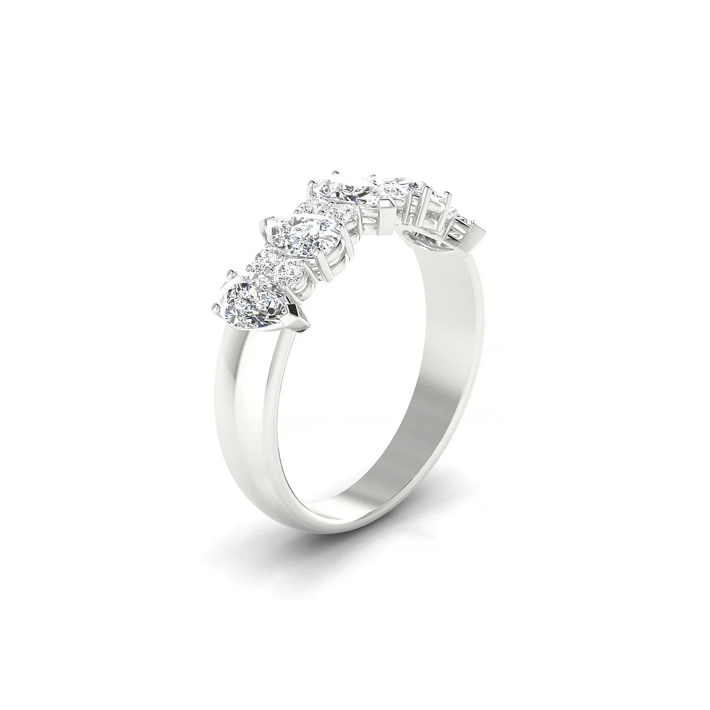 Eminence | 18k White Gold 5 x 3 mm Pear Diamond Ring