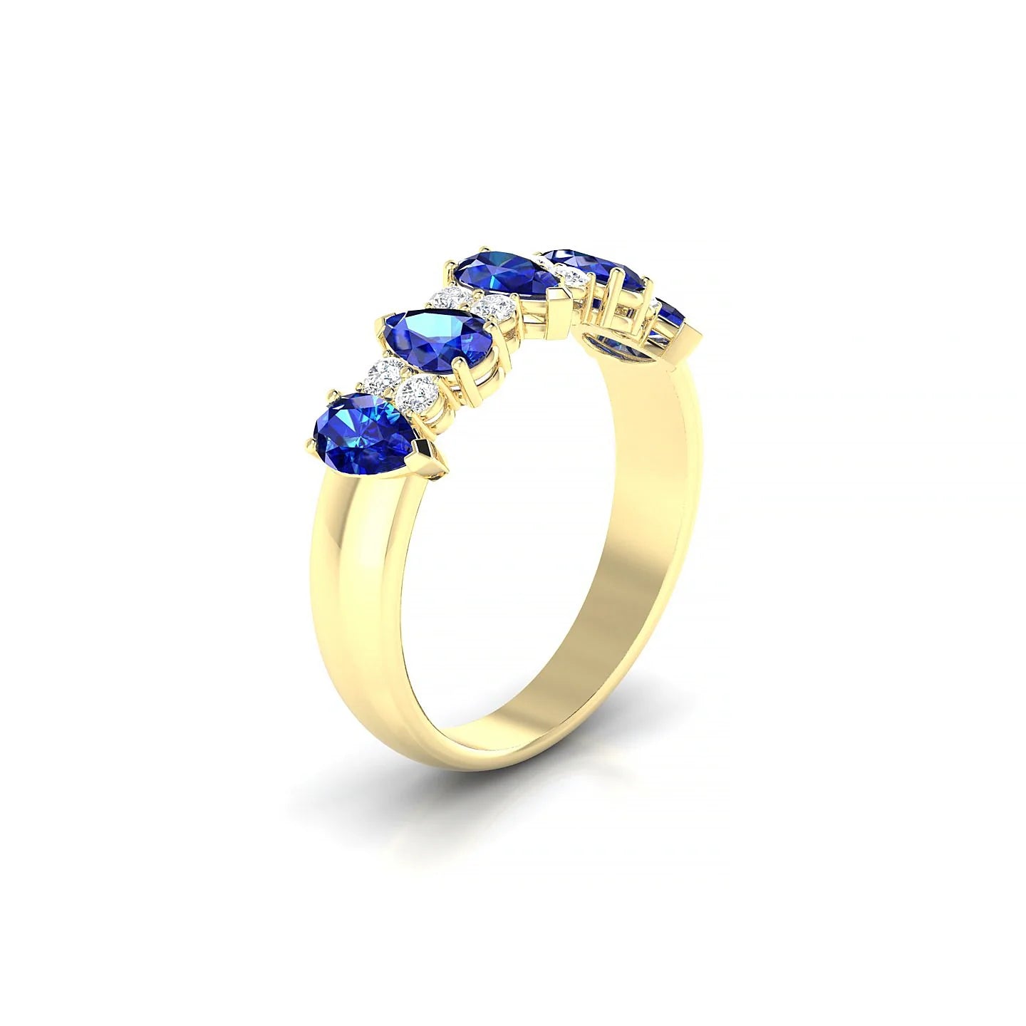 Eminence | 18k Yellow Gold 5 x 3 mm Pear Sapphire Ring