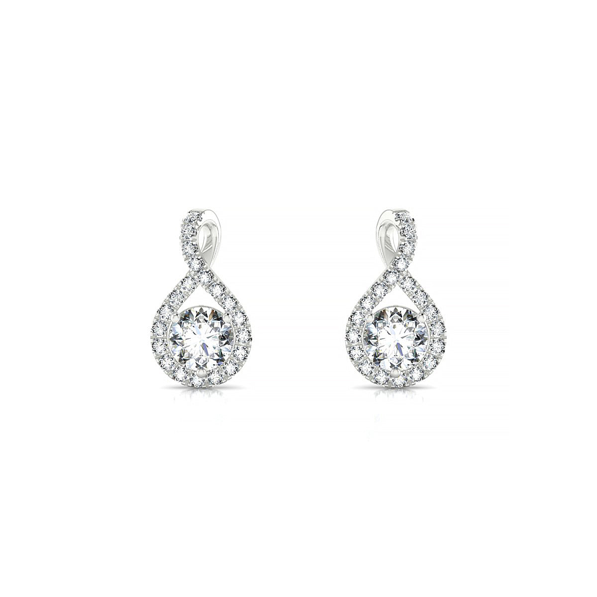 Essence | 18k White Gold 4.2 mm Round Diamond Earrings