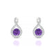 Essence | Boucles d'oreilles Améthyste Ronde