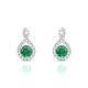 Essence | Boucles d'oreilles Émeraude Ronde