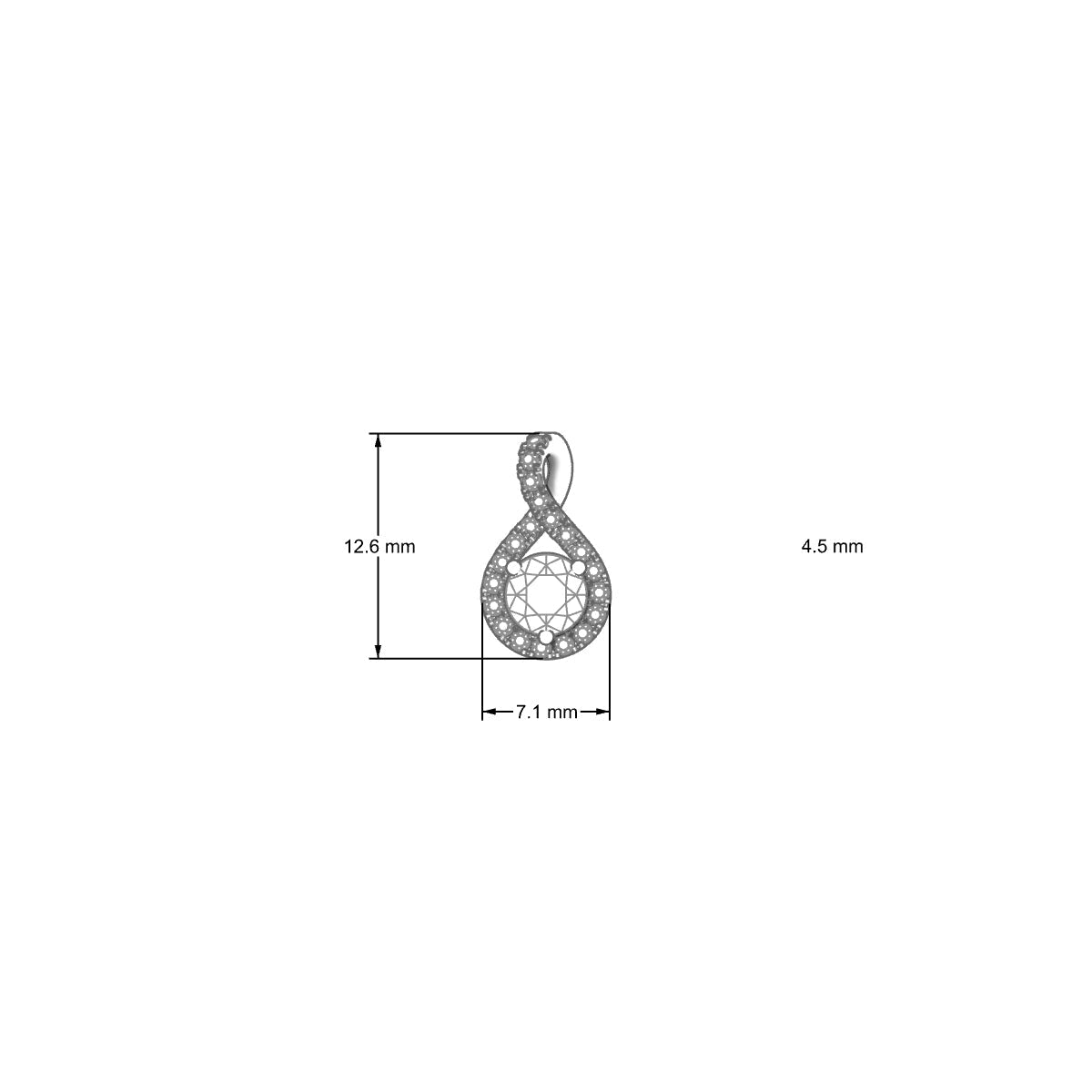 Essence | 18k Yellow Gold 4.2 mm Round Diamond Pendant