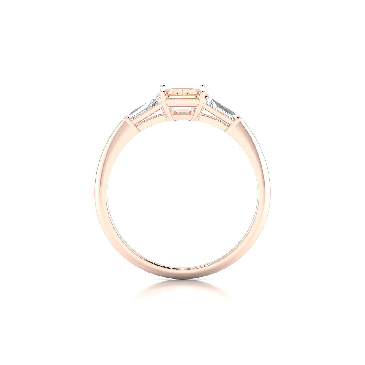 Everlasting | 18k Rose Gold 7 x 5 mm Emerald Morganite Ring