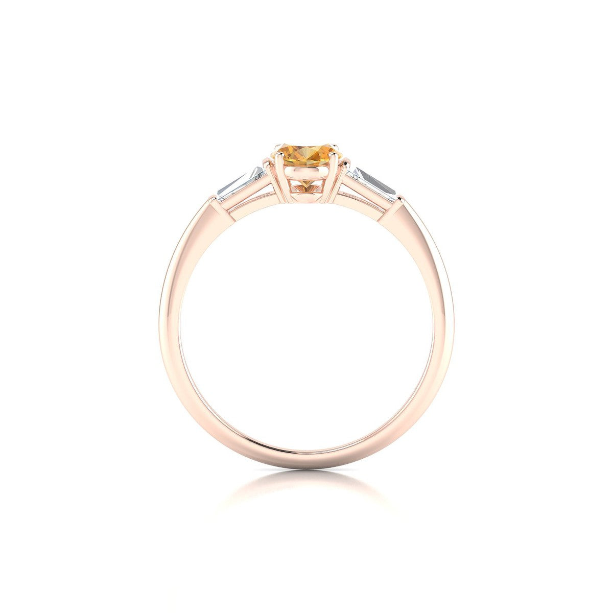 Everlasting | 18k Rose Gold 7 x 5 mm Oval Citrine Ring