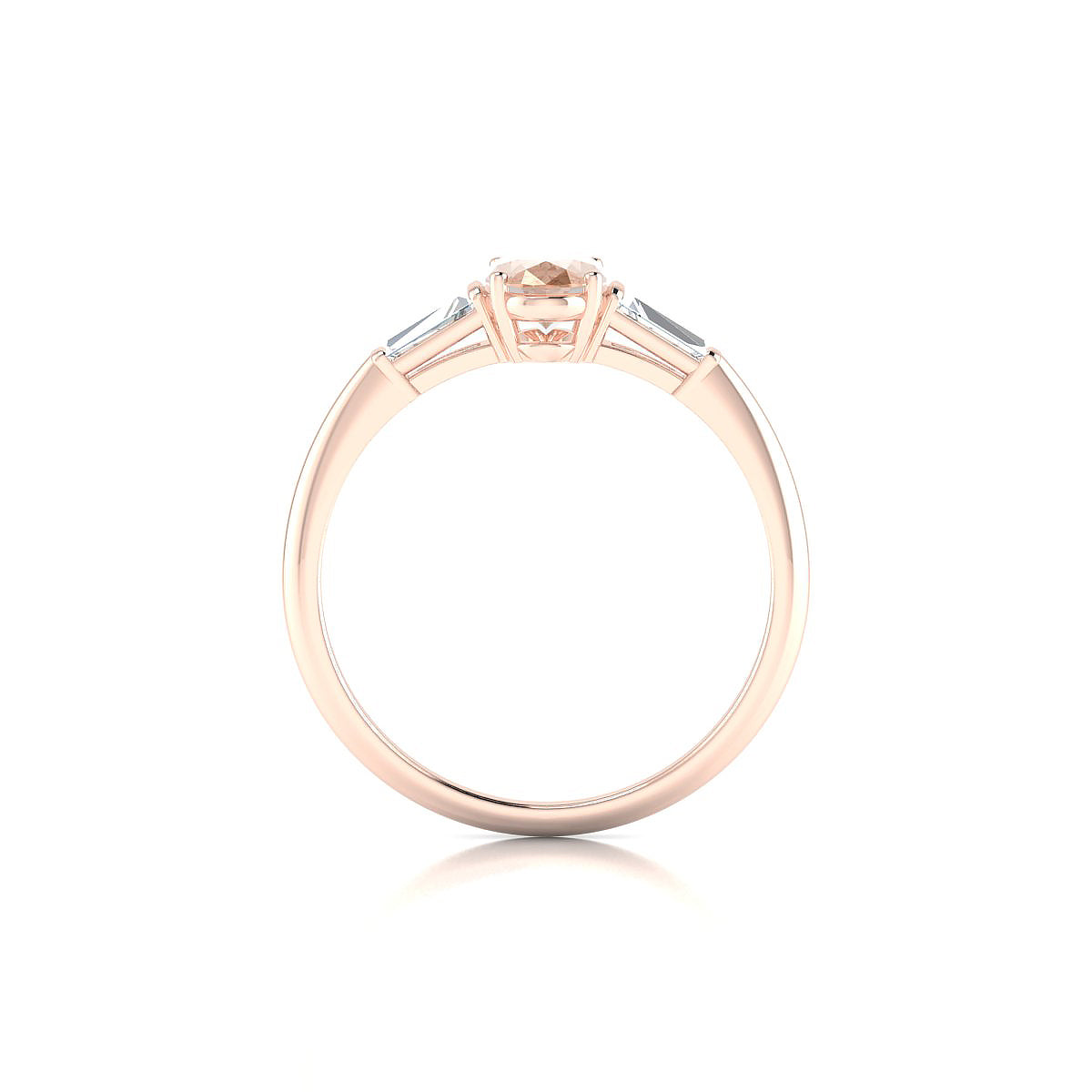 Everlasting | 18k Rose Gold 7 x 5 mm Oval Morganite Ring