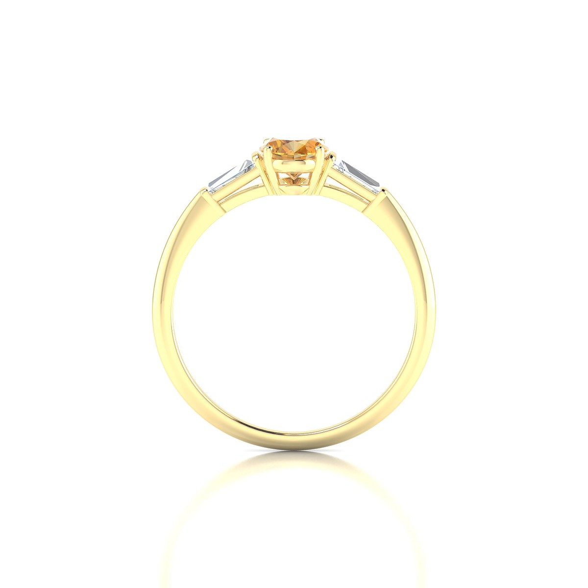 Everlasting | 18k Yellow Gold 7 x 5 mm Oval Citrine Ring