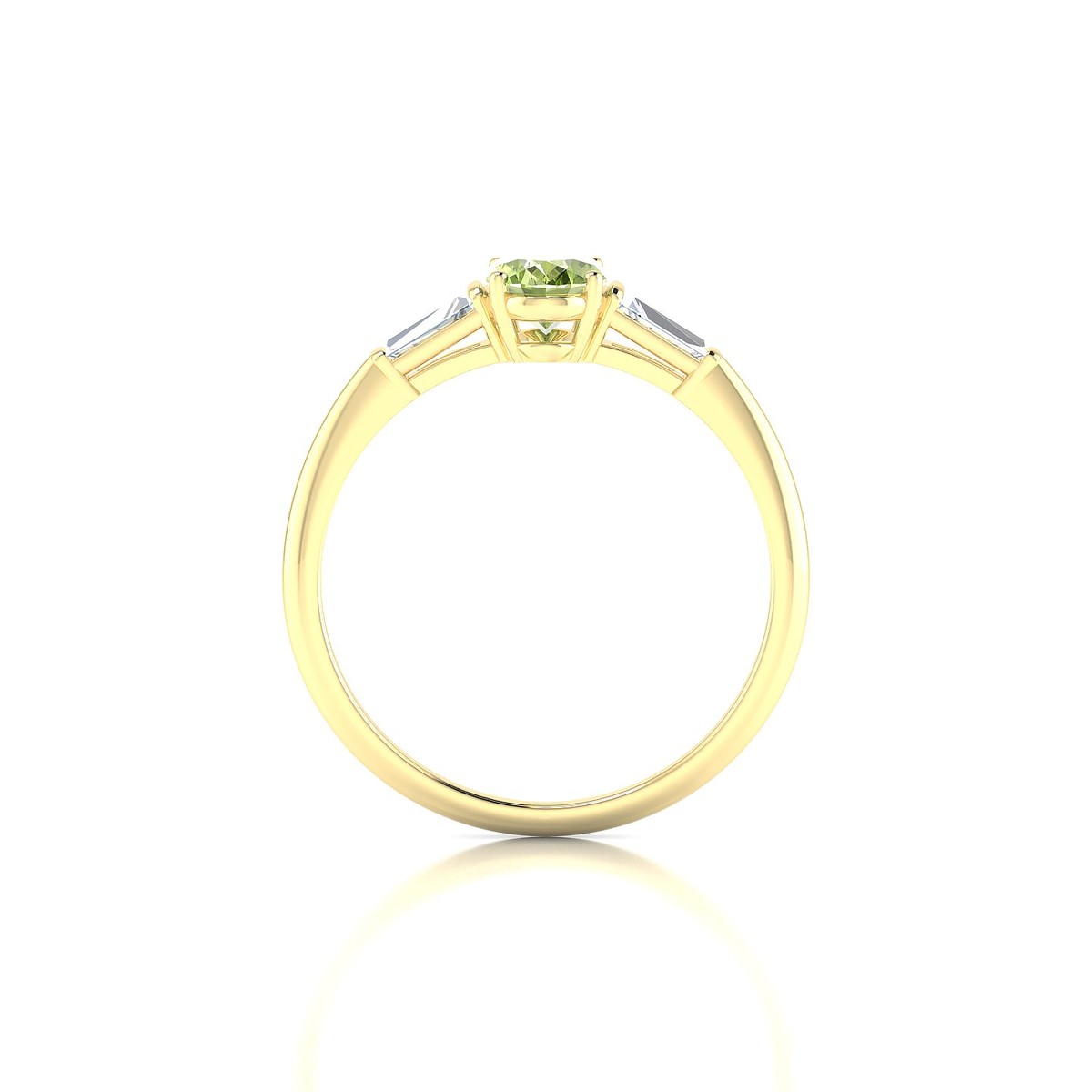 Everlasting | 18k Yellow Gold 7 x 5 mm Oval Peridot Ring