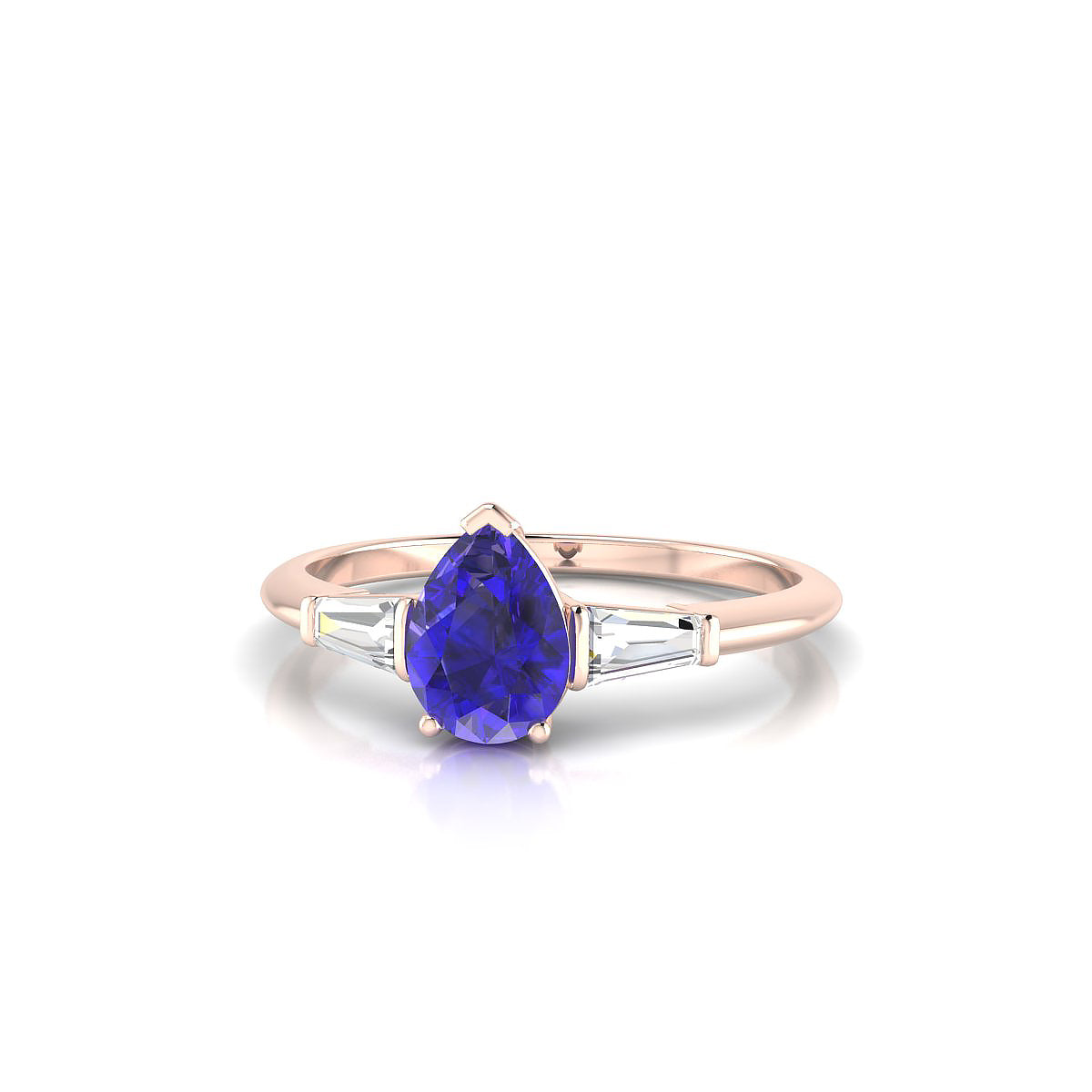 Everlasting | 18k Rose Gold 7 x 5 mm Pear Tanzanite Ring