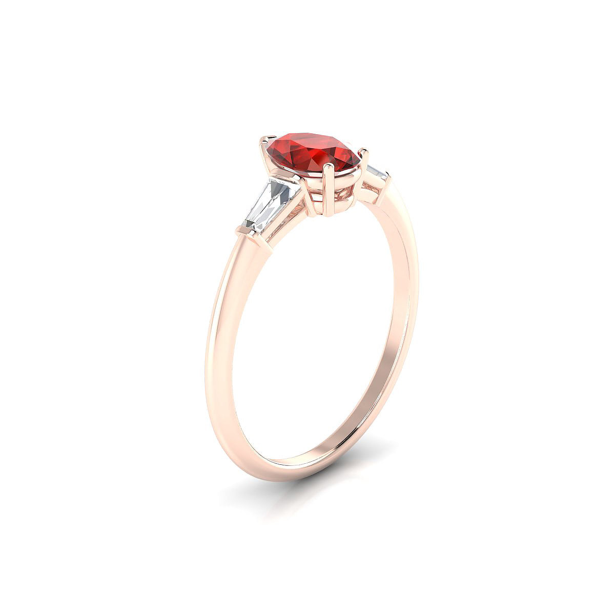 Everlasting | 18k Rose Gold 7 x 5 mm Pear Garnet Ring