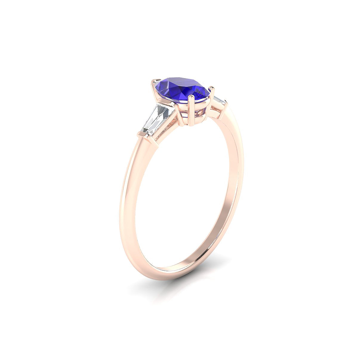 Everlasting | 18k Rose Gold 7 x 5 mm Pear Tanzanite Ring