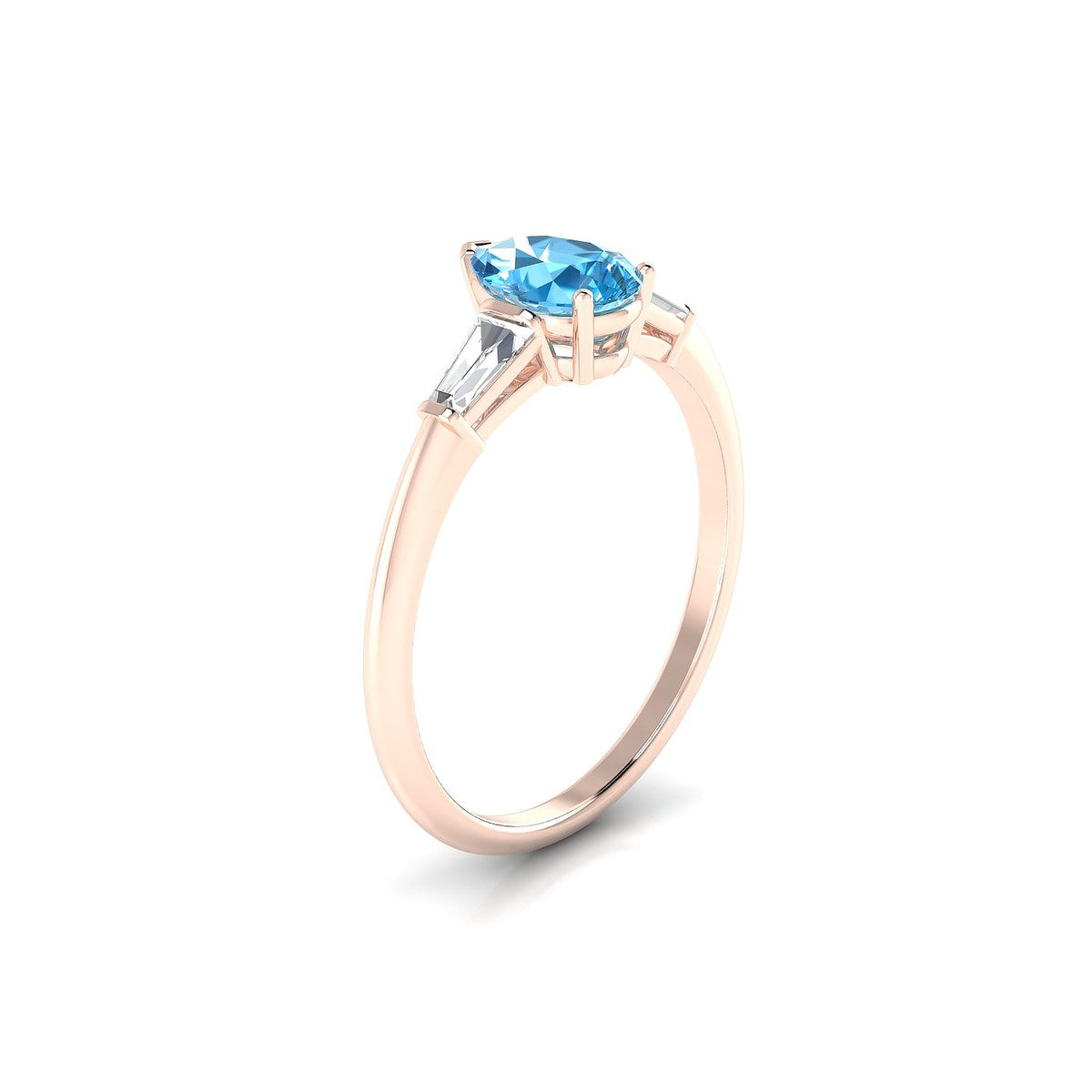 Everlasting | 18k Rose Gold 7 x 5 mm Pear Topaz Ring