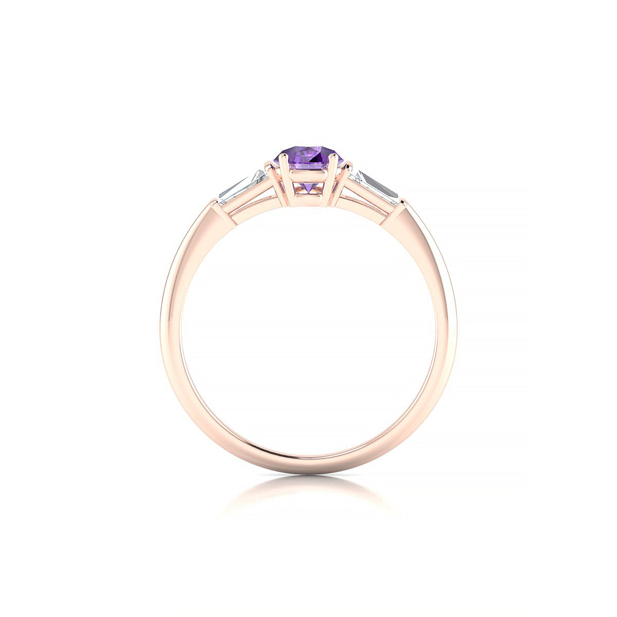 Everlasting | 18k Rose Gold 7 x 5 mm Pear Amethyst Ring