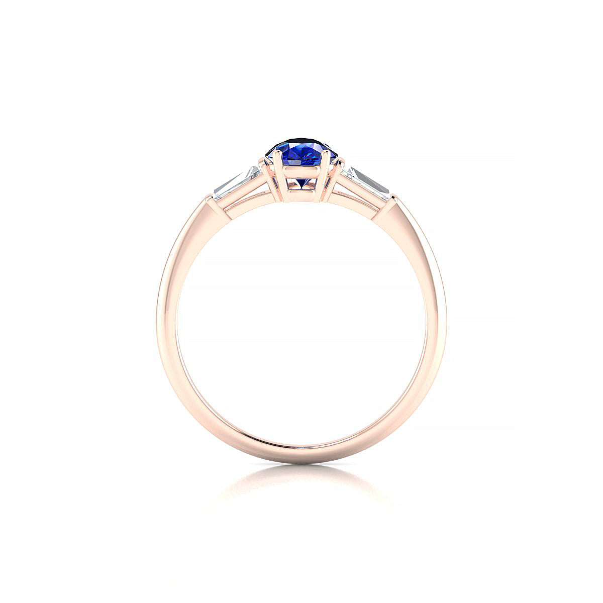 Everlasting | 18k Rose Gold 7 x 5 mm Pear Sapphire Ring