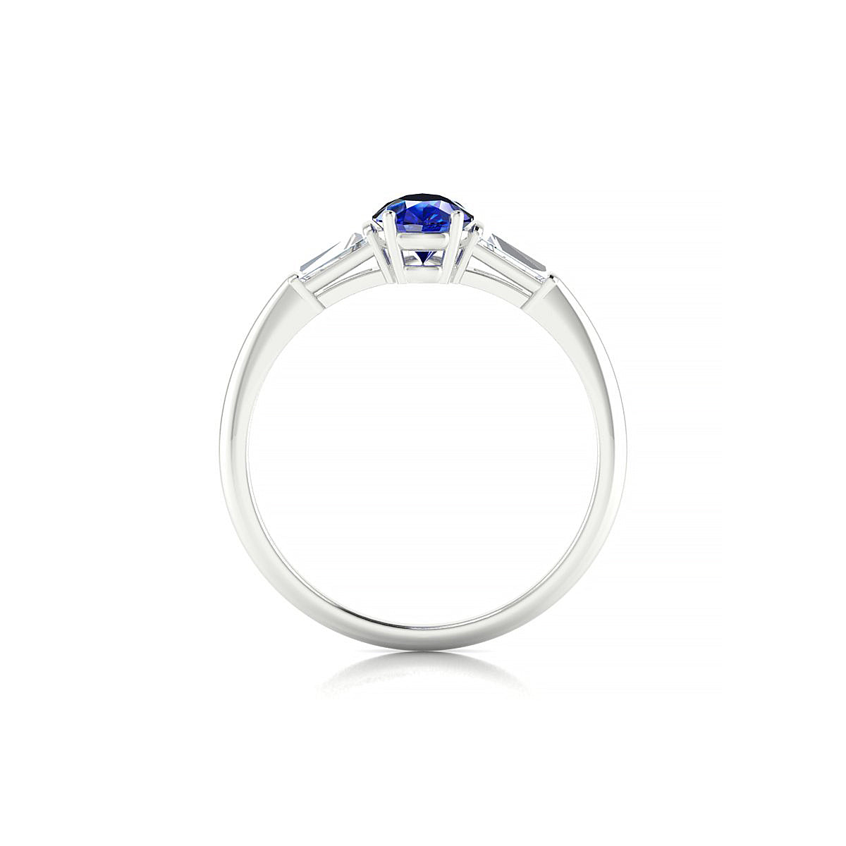 Everlasting | 18k White Gold 7 x 5 mm Pear Sapphire Ring