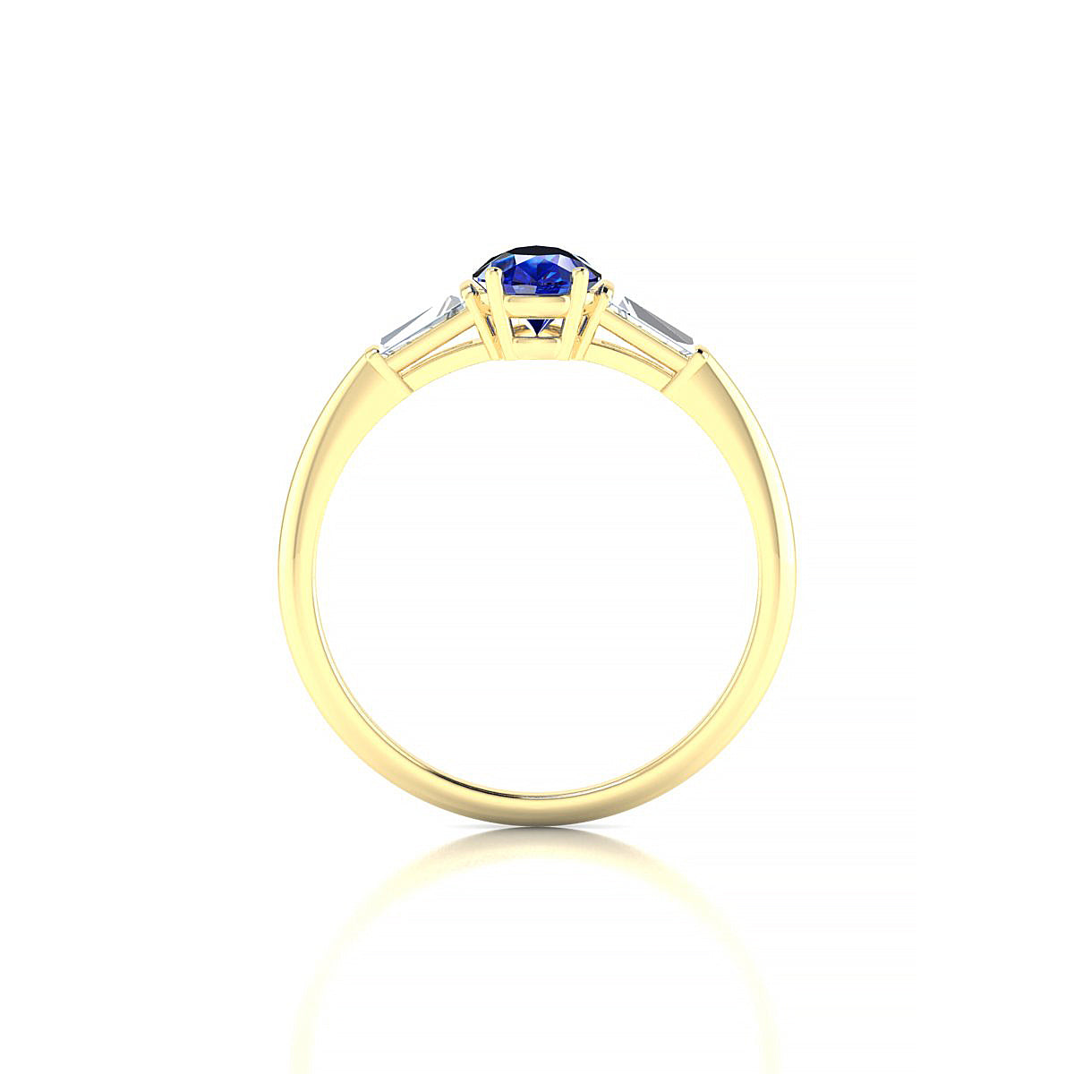 Everlasting | 18k Yellow Gold 7 x 5 mm Pear Sapphire Ring